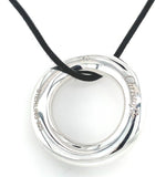 Christofle Sterling Idole de Christofle Pendant Necklace on Black Cord (#J6195)