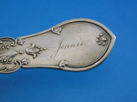 Dew Drop by Shiebler Sterling Silver Vegetable Fork BC Medallion of Warrior 10"