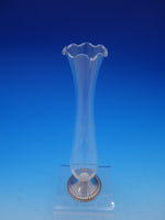 Duchin Creations Sterling Silver Vase Ruffled Etched Glass Gadroon Base (#3626)