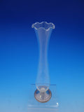 Duchin Creations Sterling Silver Vase Ruffled Etched Glass Gadroon Base (#3626)
