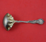 Fiorito by Shiebler Sterling Silver Gravy Ladle Gold Washed 7" Serving Heirloom