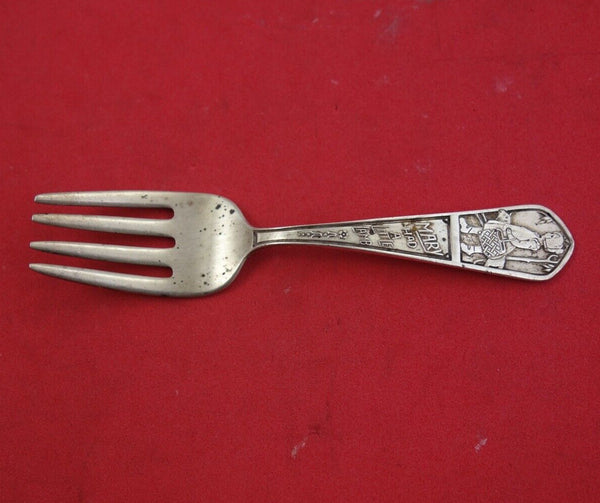 Nursery Rhyme by Various Sterling Silver Baby Fork  Mary had a little lamb  4"