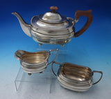 Gadroon by CSG Sterling Silver Tea Set 3pc Tea Pot Sugar Creamer (#5593)