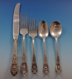 Rose Point by Wallace Sterling Silver Flatware Set For 12 Service 65 Pieces