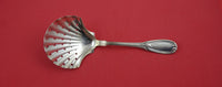Saya by Buccellati Sterling Silver Pea Spoon shell bowl pierced 8 1/2"