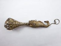 Sterling Filigree Tussie Mussie Posey Posy Holder with Fish Handle (#J1235)