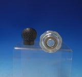 French Sterling Silver Perfume Flask with Cut Crystal Hammered Lid 10 3/4" #5550