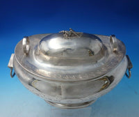 Coin Silver Tureen w/ Cover Applied 3-D Grasshopper Ring Handles 55.1ozt (#6036)