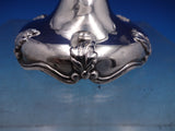Japanese .950 Sterling Silver Candlestick Leaf Designed Hammered Dented (#6733)