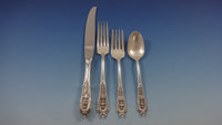 Rose Point by Wallace Sterling Silver Flatware Set For 8 Service 56 Pieces
