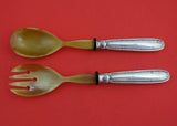 Empire by Italian .800 Silver Salad Serving Set HH w/ bone 9 1/4"