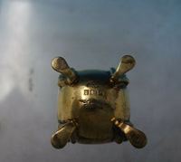 English Sterling Silver Pepper Shaker Vermeil 3 1/8" x 1" 1 ozt. (#6302)