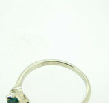 14k Gold .62ct Green Genuine Natural Tourmaline Ring with Diamonds (#J4355)