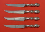 Lucerne by Wallace Sterling Silver Steak Knife Set 4pc HHWS Custom Made 8 1/2"