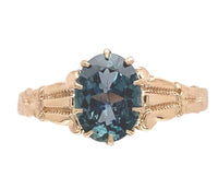 10k Yellow Gold .88ct Genuine Natural Montana Sapphire Ring Unheated (#7176)