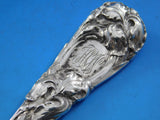 New Art by Durgin Sterling Silver Berry Spoon Faint Gold wash 9 3/8" Iris Motif