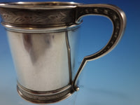 Frank Whiting Sterling Silver Baby Child's Cup Mug Brite-Cut Borders #113E