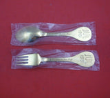 Christmas by A. Michelsen Sterling Silver Fork and Spoon Set 2pc 1981 Red Robin