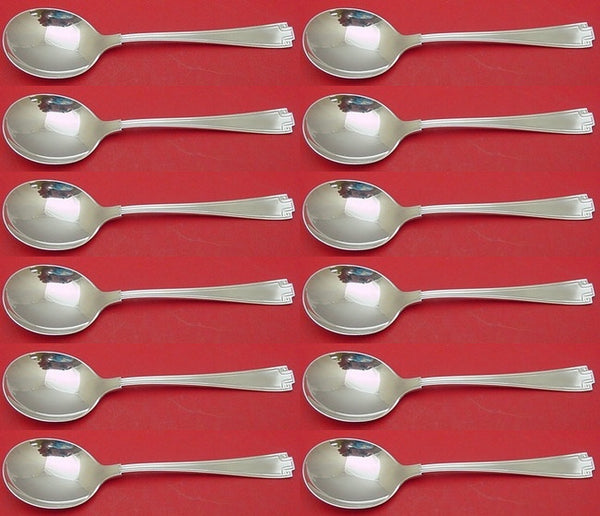 Etruscan by Gorham Sterling Silver Cream Soup Spoon Set 12 pieces 6 1/4"