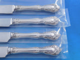 Chateau Rose by Alvin Sterling Silver Steak Knife Set Texas Sized Custom 4-piece