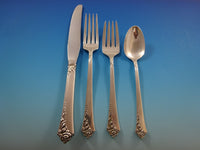 Damask Rose by Oneida Sterling Silver Flatware Set For 12 Service 48 Pieces