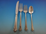 Damask Rose by Oneida Sterling Silver Flatware Set For 12 Service 48 Pieces