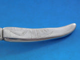 Lap Over Acid Etched by Tiffany Sterling Silver Fish Knife Bird Cattails 7 7/8"
