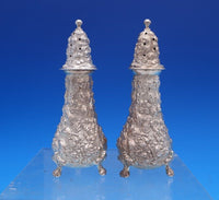 Rose by Stieff Sterling Silver Salt and Pepper Shaker Set 2pc #12 (#7893)