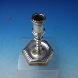 Danish Sterling Silver Candlestick Pair Colonial Style 5 3/4" x 4" c1950 (#5809)