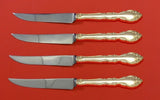 Grandeur by Oneida Sterling Silver Steak Knife Set 4pc HHWS Custom Made 8 1/2"
