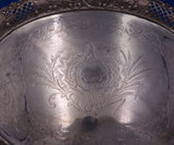 Vincenz Carl Dub Austrian .800 Silver Tray Oval Pierced Lattice Flowers #6813-2