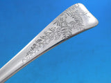 Lap Over Edge Acid Etched Tiffany Sterling Spade Server Bleeding Heart 10 3/8"
