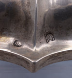 Austrian .812 Silver Candlestick Pair Fluted Design by CS - Vienna 1863 #7068