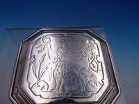 Crichton Bros LAC English Estate Sterling Silver Box Engraved Birds London #6509
