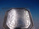 Crichton Bros LAC English Estate Sterling Silver Box Engraved Birds London #6509