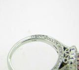 14k Gold .62ct Asscher Pink Genuine Natural Morganite and Diamond Ring (#J5102)