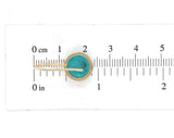 14k Gold 5.79ct TW Genuine Natural Kingman Turquoise Drop Earrings (#J6702)