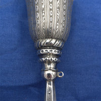European Silver Tussie Mussie Hand Engraved (#J7459)