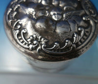 Levi and Salaman English Estate Sterling Silver Box Winged Cherubs Insert #6069