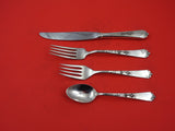Sterling Rose By Wallace Sterling Silver Regular Size Place Setting(s) 4pc