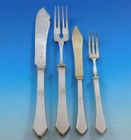 Art Deco by Josef Carl Klinkosch Vienna Austria 800 Silver Flatware Set Service