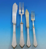 Art Deco by Josef Carl Klinkosch Vienna Austria 800 Silver Flatware Set Service
