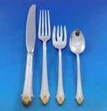 Edgemont Gold by Gorham Sterling Silver Flatware Set for 12 Dinner 64 pcs Unused
