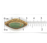 Hand Engraved 10k Yellow Gold Genuine Natural Turquoise Pin Jewelry (#J6049)