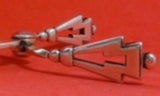 Pyramid by Georg Jensen Sterling Silver Sugar Nips with GI/GJ Mark 4 3/8"