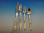 Rose Solitaire by Towle Sterling Silver Flatware Service For 12 Set 51 Pieces