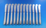 Silver Flutes by Towle Sterling Silver Butter Spreader HH Paddle Set of 12