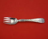 Lap Over Edge Acid Etched by Tiffany and Co Sterling Fish Fork w/Morning Glories