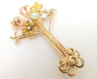 14k and 10k Gold Victorian Stick Pin Collection Tree Brooch Jewelry (#J636)