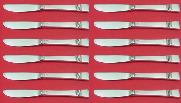 Diadem by Reed and Barton Sterling Butter Spreader HH Modern Set 12 pcs 6 1/2"